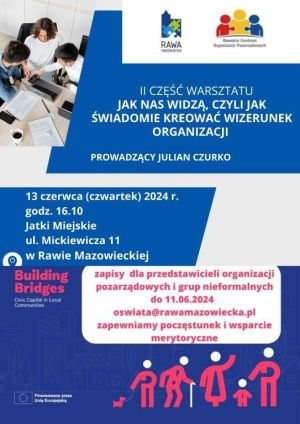 Burmistrz Miasta Rawa Mazowiecka zaprasza przedstawicieli organizacji resource(19) plakat