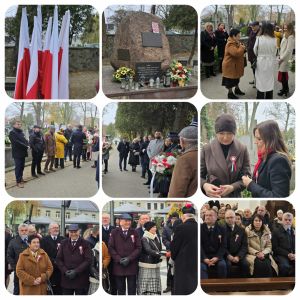 3 zgromadzeni podczas obchodów Narodowego Święta Niepodległości