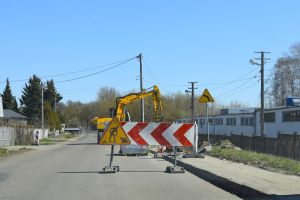 ul. Księże Domki podczas trwania prac