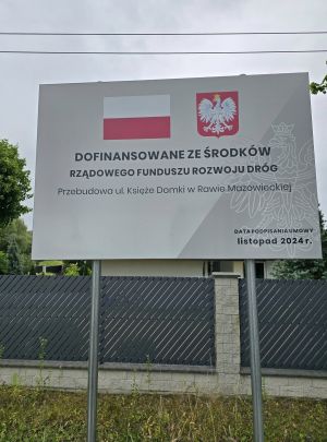 Tablica informacyjna dotycząca dofinansowania inwestycji