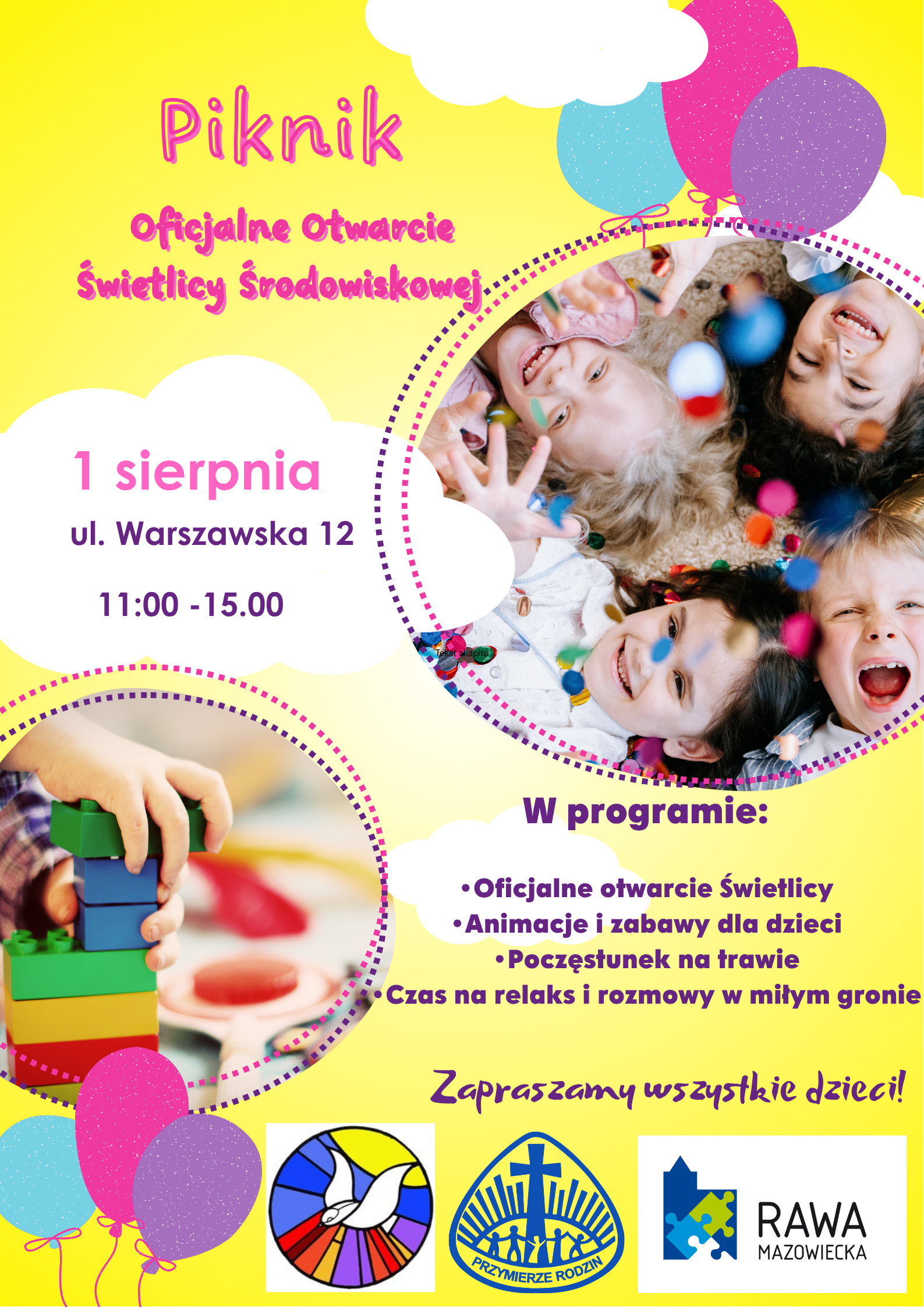 Zaproszenie na Piknik z okazji otwarcia Świetlicy Środowiskowej
